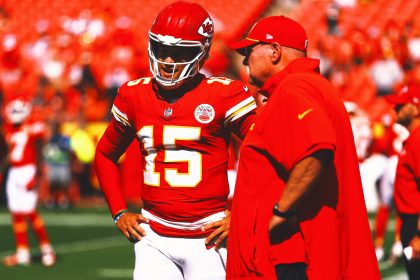 Chiefs coach Andy Reid wants Patrick Mahomes to 'keep firing' amid slump