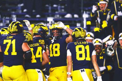 Colston Loveland's 2 TD catches help Michigan beat Michigan State 24-17