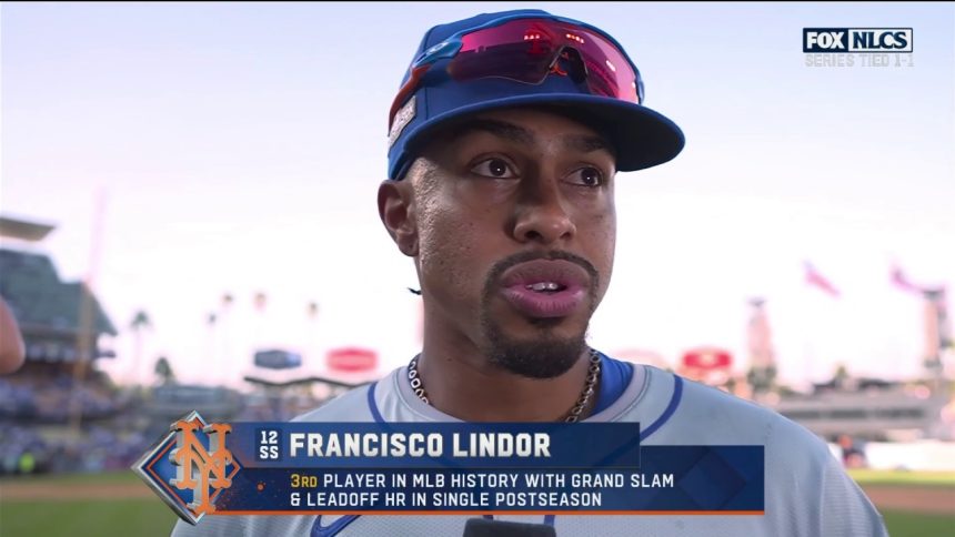 Francisco Lindor and Mark Vientos speak on Mets' NLCS Game 2 win over Dodgers | MLB on FOX