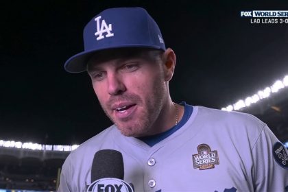 Freddie Freeman on Dodgers' Game 3 win over Yankees in World Series – "One more win" | MLB on FOX