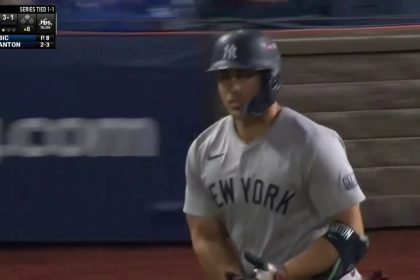 Giancarlo Stanton crushes a game-winning solo home run in Yankees' 3-2 win over Royals