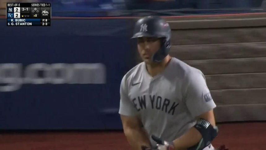 Giancarlo Stanton crushes a game-winning solo home run in Yankees' 3-2 win over Royals