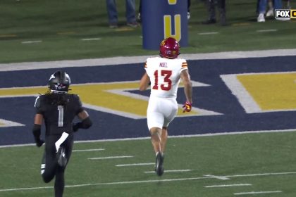 Jaylin Noel goes 60 yards UNTOUCHED in electric 60-yard TD to help Iowa State tie the game vs. West Virginia