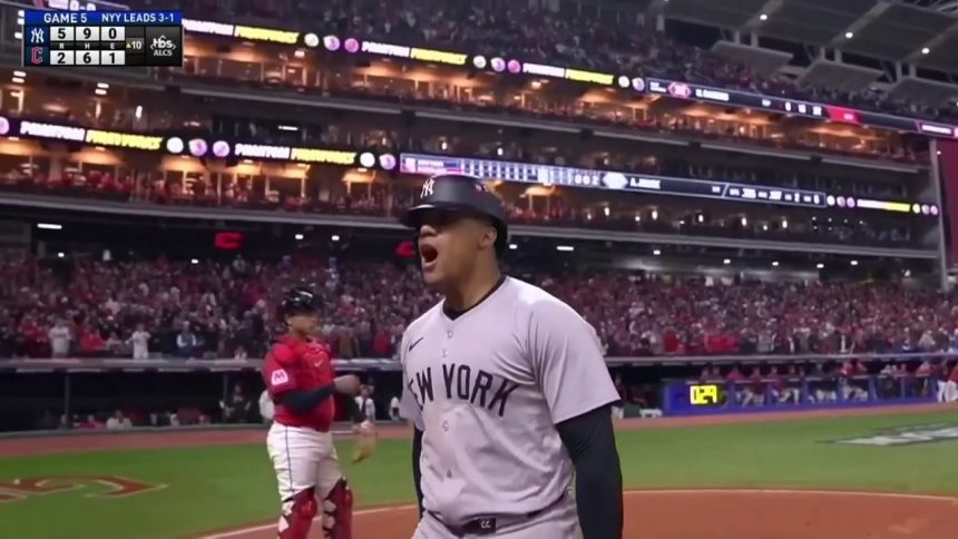 Juan Soto LAUNCHES a GO-AHEAD, three-run home run in the 10th inning to help Yankees defeat Guardians, 5-2