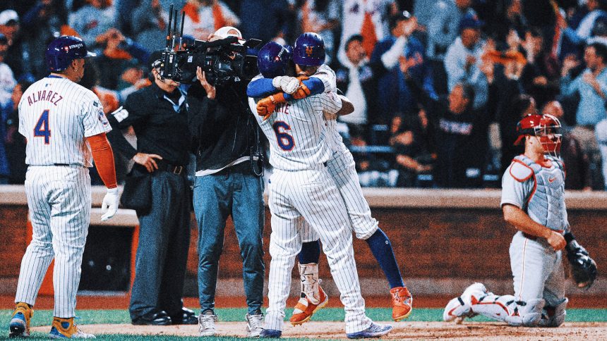 Lindor's grand slam sends Mets into NLCS with 4-1 win over Phillies in Game 4 of NLDS