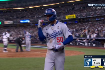 Mookie Betts and Gavin Lux give Dodgers 7-6 lead following sacrifice fly balls