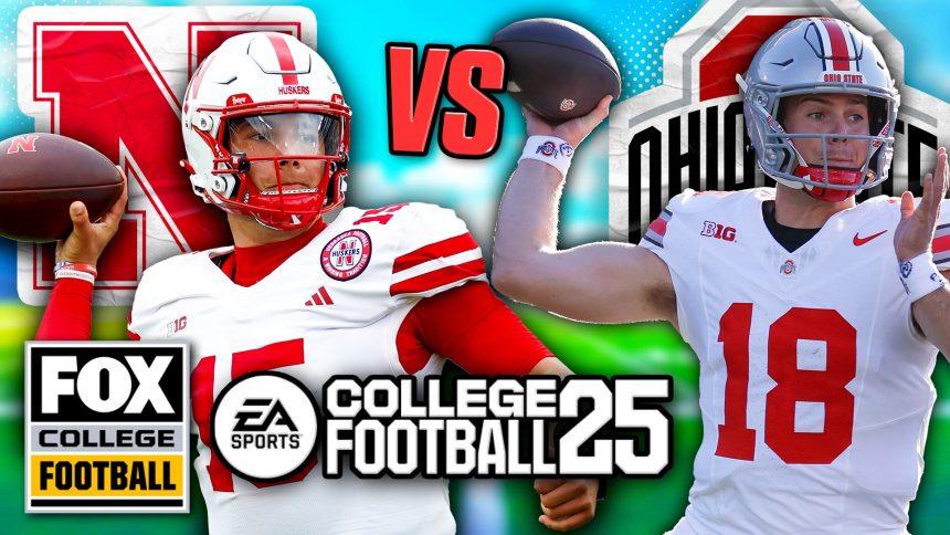 Nebraska vs. No. 4 Ohio State Big Noon Kickoff | College Football 25 Simulation