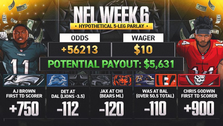 NFL Week 6 odds: 'Woulda, Coulda, Shoulda' parlay; five bets that would've won big