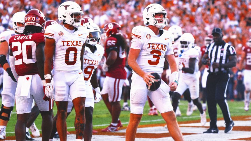 Quinn Ewers returns as No. 1 Texas beats No. 18 Oklahoma 34-3 in Red River Rivalry