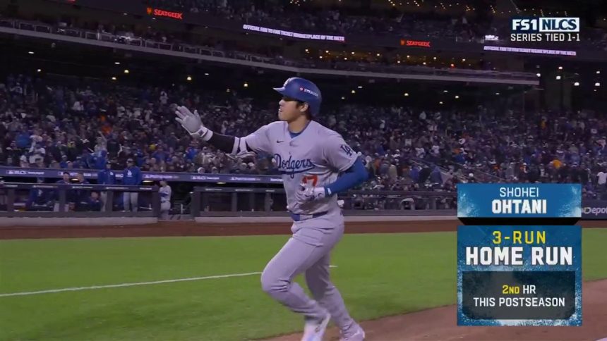 Shohei Ohtani DESTROYS a three-run homer, extending Dodgers' lead to 7-0 over Mets | MLB on FOX