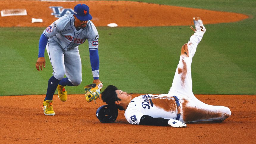 Shohei Ohtani stolen base streak ends at 36 in NLCS vs. Mets