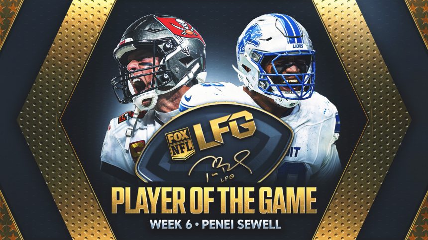 Tom Brady's LFG Player of the Game for Week 6: Lions OL Penei Sewell