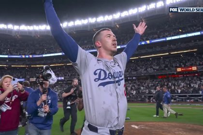 Walker Buehler strikes out Alex Verdugo to secure a World Series victory for the Los Angeles Dodgers