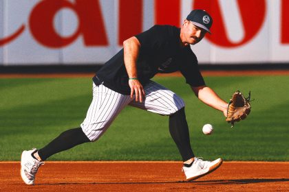 Yankees give Jon Berti professional debut at first base vs. Royals in ALDS Game 2