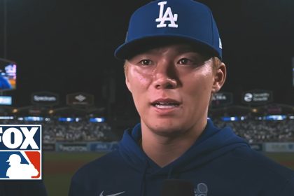 Yoshinobu Yamamoto speaks on Dodgers' Game 2 win over Yankees | MLB on FOX