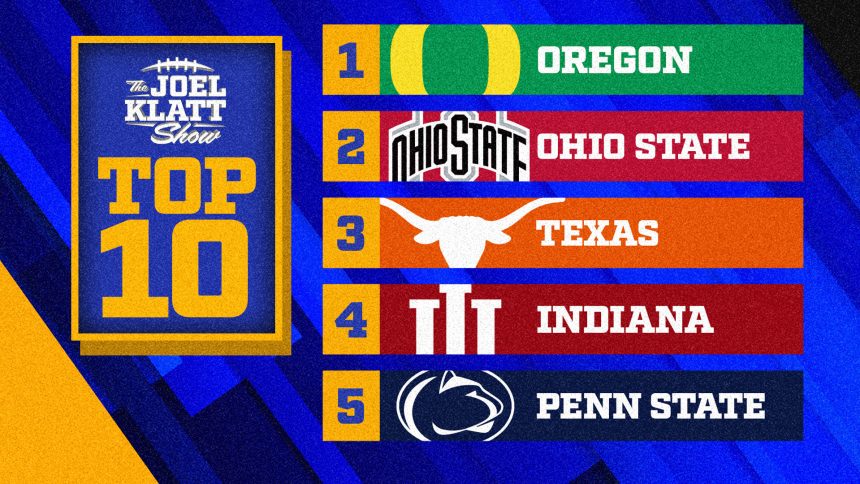 2024 college football rankings: Joel Klatt's top 10 teams after Week 12