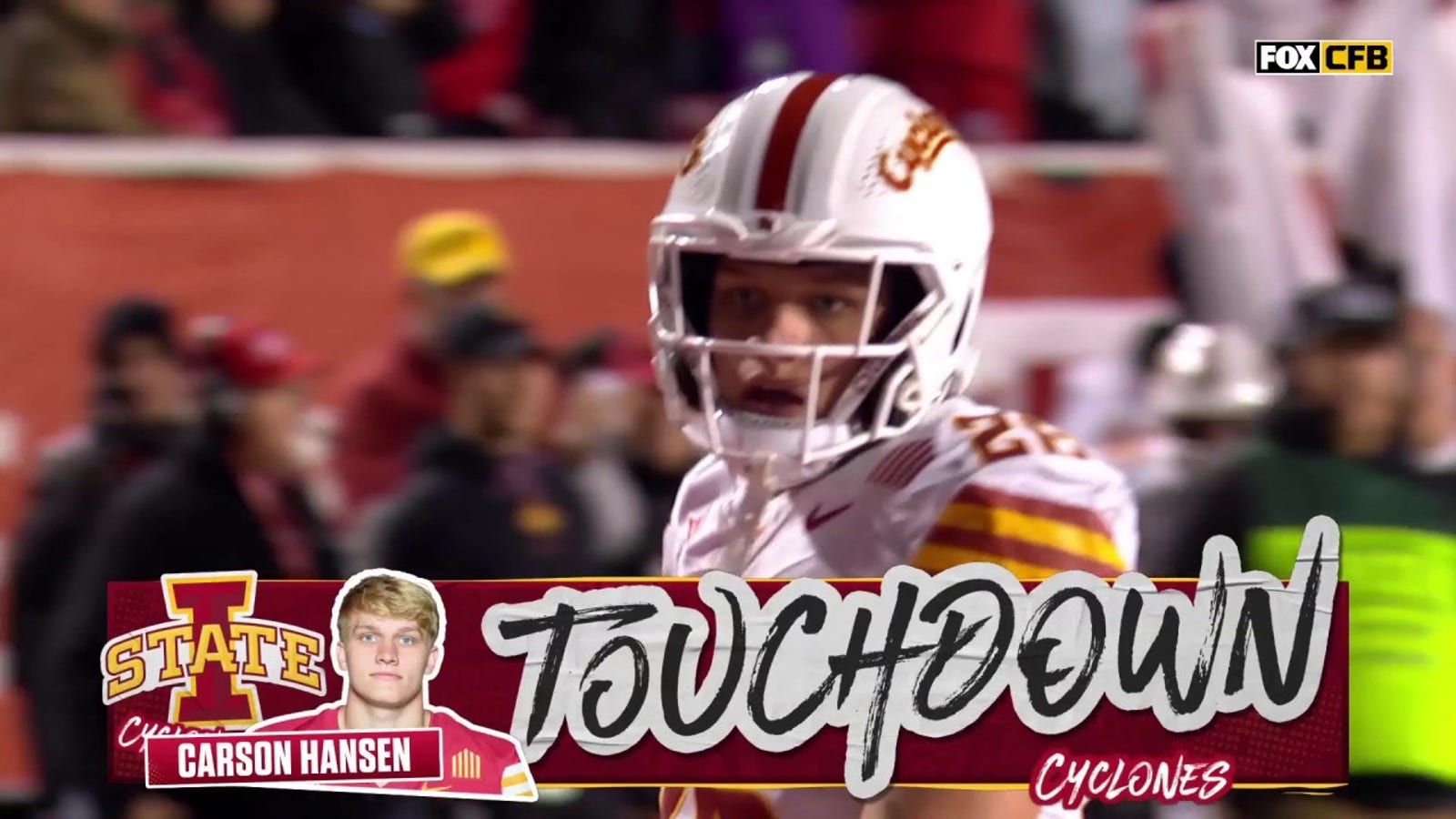 Carson Hansen punches in a touchdown, giving Iowa State a late lead over Utah