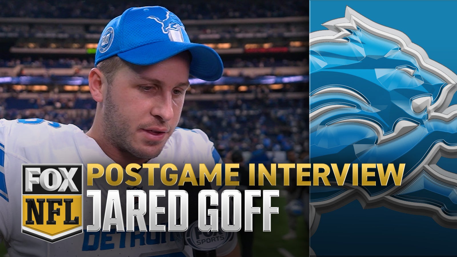 Jared Goff after the Lions' dominant 24-6 win over Colts: 'Our Defense held us up' | NFL on FOX