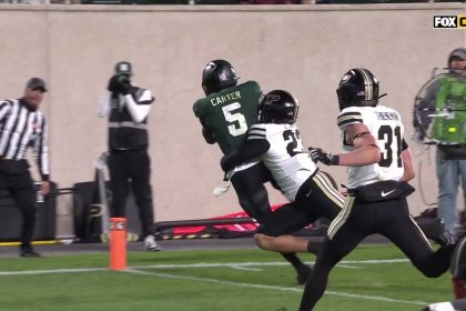 Aidan Chiles links up with Nate Carter for a 20-yard TD, extending Michigan State's lead over Purdue