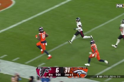 Bo Nix finds Lil'Jordan Humphrey for a 41-yard TD to extend Broncos' lead over Falcons