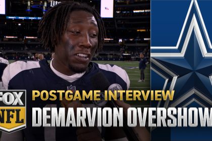 Cowboys' DeMarvion Overshown on incredible pick-six – 'I've been waiting for something like that'