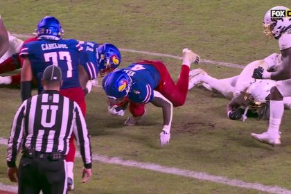 Devin Neal displays AMAZING athleticism, scores 4TH TD of game to give Kansas 37-21 lead over Colorado