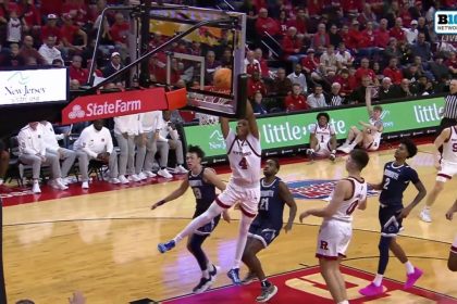 Dylan Harper's stop leads to Ace Bailey's slam dunk to extend Rutgers' lead over Monmouth