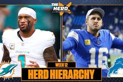 Herd Hierarchy: Dolphins swim to Colin's Top 10, Lions make giant leap in Week 12 | The Herd