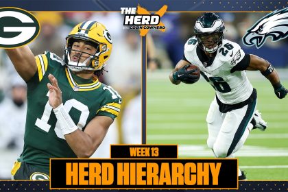 Herd Hierarchy: Packers reappear in Colin's Top 10, Eagles soar in Week 13 | NFL | THE HERD