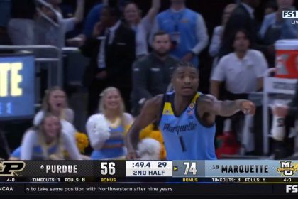 Kam Jones records a historic triple-double in Marquette's 76-58 win over Purdue, third in school history