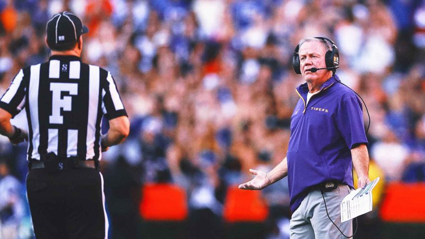 LSU coach Brian Kelly screams at player, gets yelled at by another in Florida loss