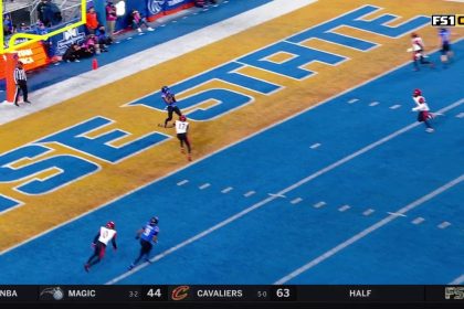 Maddux Madsen finds Latrell Caples for an 18-yard TD. giving Boise State the lead over San Diego State