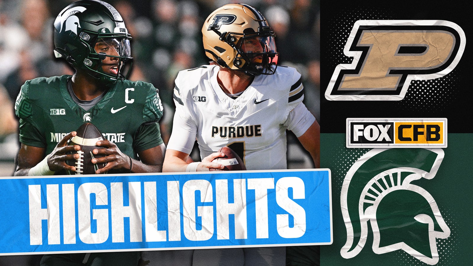 Purdue Boilermakers vs. Michigan State Spartans Highlights | FOX CFB