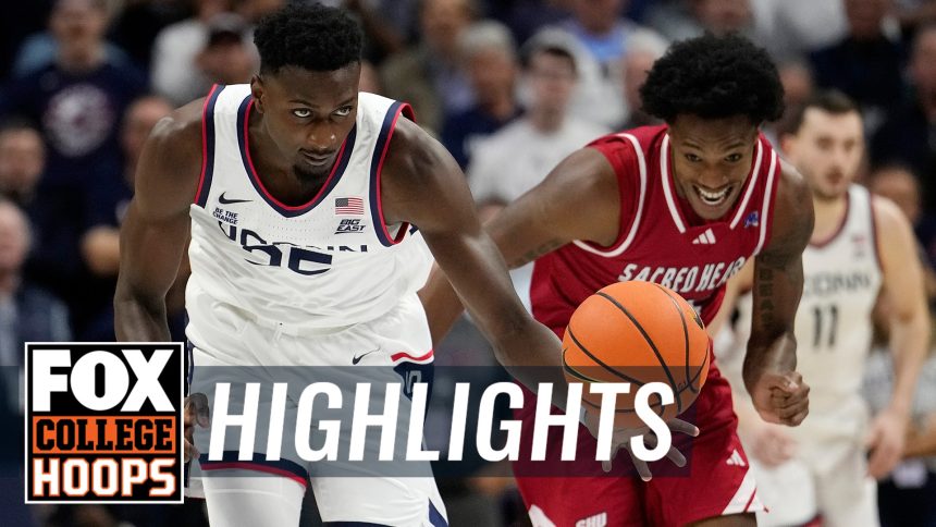 Sacred Heart Pioneers vs. No. 3 UConn Huskies Highlights | FOX College Hoops