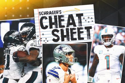 Schrager's Cheat Sheet: Eagles' favorable stretch run; Tua's cold-weather blues