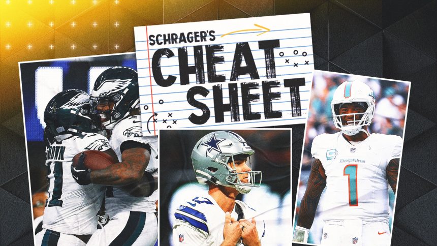 Schrager's Cheat Sheet: Eagles' favorable stretch run; Tua's cold-weather blues