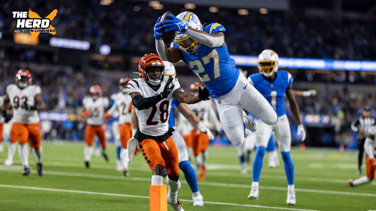 J.K. Dobbins dives into his game-winning touchdown vs. Bengals