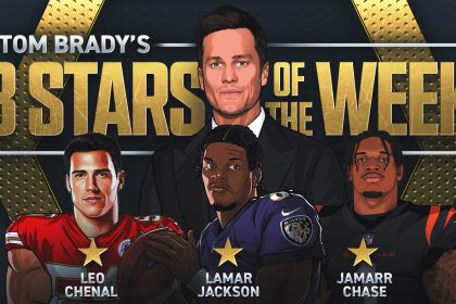 Tom Brady's 3 Stars of Week 10, including Ravens' Lamar Jackson