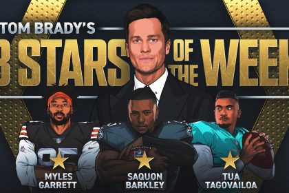 Tom Brady's 3 Stars of Week 12, including Eagles' Saquon Barkley