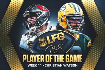 Tom Brady's LFG Player of the Game for Week 11: Packers WR Christian Watson