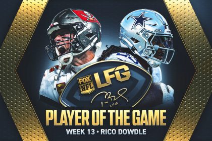 Tom Brady's LFG Player of the Game for Week 13: Cowboys RB Rico Dowdle