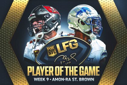 Tom Brady's LFG Player of the Game for Week 9: Lions WR Amon-Ra St. Brown