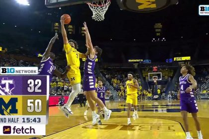 Tre Donaldson finishes a TOUGH bucket in transition, extending Michigan's lead vs. Tarleton State