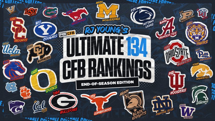 2024 college football rankings: RJ Young's Ultimate 134 — end-of-season edition