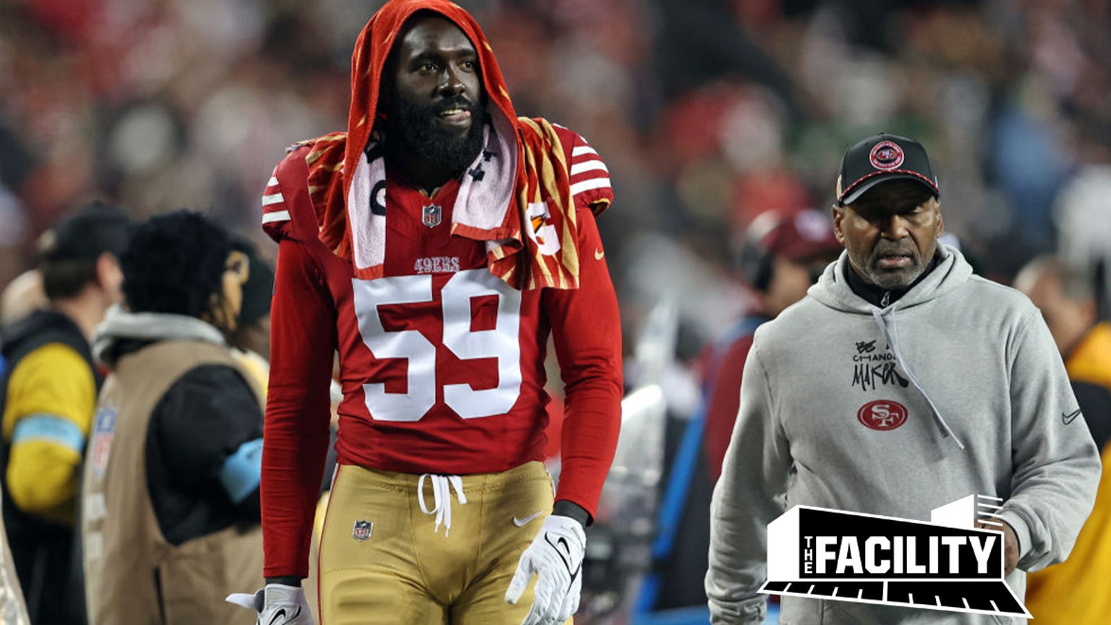 De'Vondre Campbell leaves the sidelines in 49ers' 12-6 loss vs. Rams 