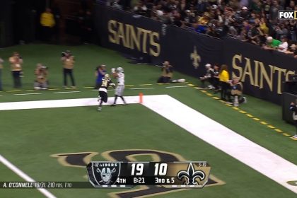 Aidan O'Connell's 18-yard TD to Tre Tucker extends Raiders' lead vs Saints | NFL Highlights