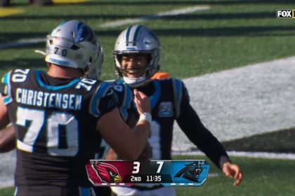 Bryce Young finds the end zone after 23-yard scramble as Panthers extend lead over Cardinals