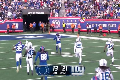 Ihmir Smith-Marsette's 100-yard kickoff return extends Giants' lead over Colts