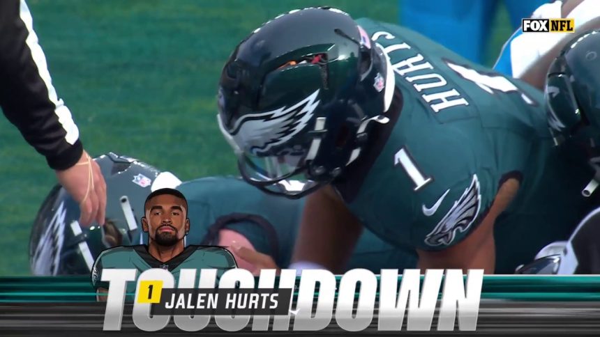 Jalen Hurts gives Eagles 7-3 lead over Panthers with brotherly shove touchdown