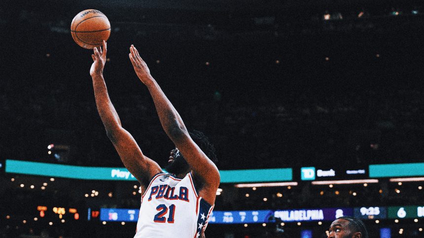 Joel Embiid shakes off pregame fall, leads Sixers to 118-114 win over Celtics